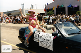 San Diego TheatreSports car in Pride parade, 2000