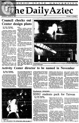 The Daily Aztec: Thursday 08/31/1989