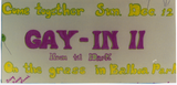 Banner for the San Diego Gay-In II in Balboa Park, 1971