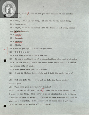 Interview with Everett Scott, transcript, 1973