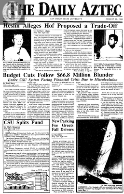 The Daily Aztec: Monday 08/29/1988