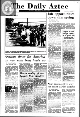The Daily Aztec: Monday 01/28/1991