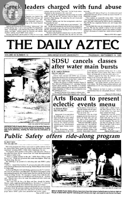 The Daily Aztec: Thursday 09/19/1985