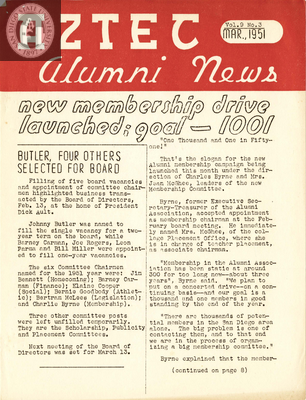 The Aztec Alumni News, Volume 9, Number 3, March 1951
