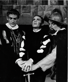William Ball and two other unidentified actors in Hamlet, 1955