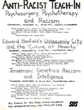 Anti-racist teach-in, psychosurgery, psychotherapy, and racism