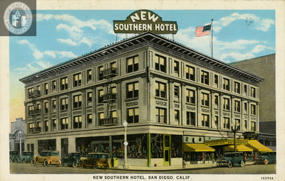 New Southern Hotel, San Diego, California, 1928