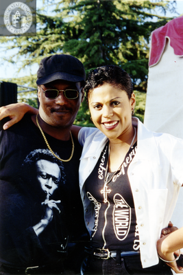 Crystal Waters and and man at San Diego Pride, 1995