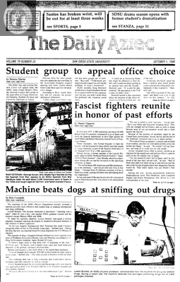 The Daily Aztec: Wednesday 10/01/1986