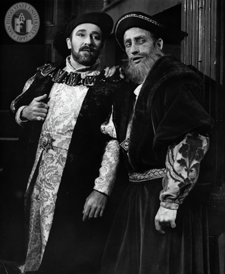 Jerome Raphel and an unidentified actor in King Henry VIII, 1965