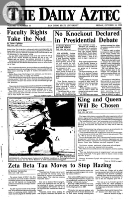 The Daily Aztec: Friday 10/14/1988