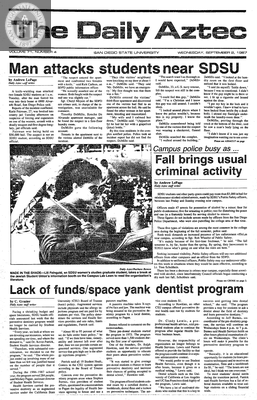 The Daily Aztec: Wednesday 09/02/1987
