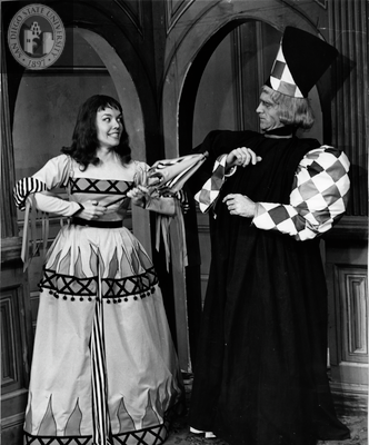 Diana Frothingham and Vernon Weddle in The Taming of the Shrew, 1962
