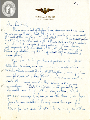 Letter from Clair Vincent Berdel, 1942