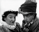 Lillie Mae Barr with another unidentified actor in Measure for Measure, 1955