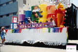 "Moms & Me -N- Dads Too" float at Pride parade, 1997