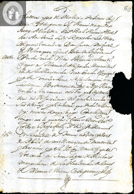 Urrutia de Vergara Papers, page 66, folder 16, volume 2, 1693