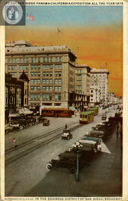 San Diego, California, downtown in 1914