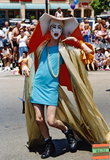 Sister of Perpetual Indulgence marcher at Pride parade, 2001