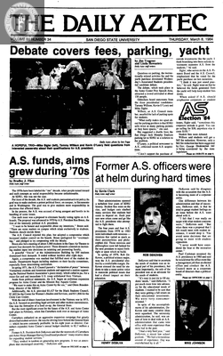 The Daily Aztec:Thursday 03/08/1984