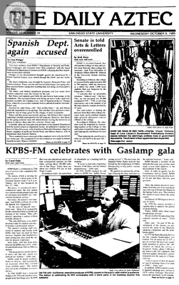 The Daily Aztec: Wednesday 10/09/1985