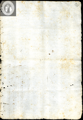 Urrutia de Vergara Papers, page 20, folder 2, volume 1, 1606