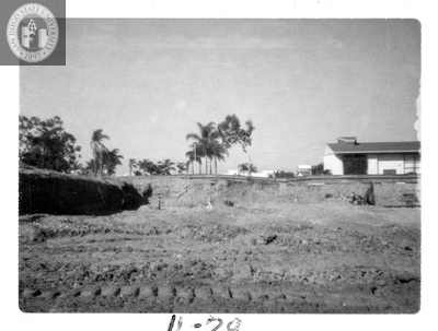 Excavation of the Aztec Center construction site, 1966