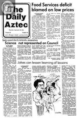 The Daily Aztec: Thursday 09/30/1976