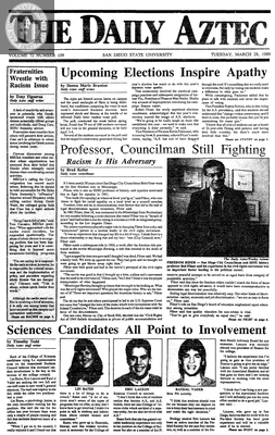 The Daily Aztec: Tuesday 03/28/1989