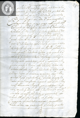 Urrutia de Vergara Papers, page 51, folder 15, volume 2, 1704