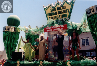 San Diego Human Dignity Foundation float in Pride parade, 1999