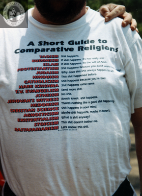 "A Short Guide to Comparative Religions" T-shirt, 1996