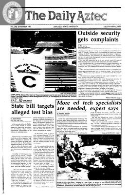 The Daily Aztec: Tuesday 05/06/1986