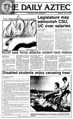 The Daily Aztec: Monday 04/30/1984
