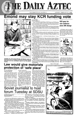 The Daily Aztec: Monday 02/08/1988
