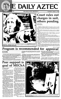 The Daily Aztec: Tuesday 04/09/1985