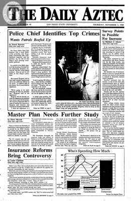 The Daily Aztec: Thursday 11/03/1988