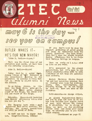 The Aztec Alumni News, Volume 9, Number 5, May 1951
