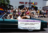 Vertez Burks, Renee Rickets, and Scott Fulkerson, San Diego Pride parade, 1994