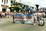 "Gay Sober And Proud" Banner for Live and Let Live Alano Club, 1994