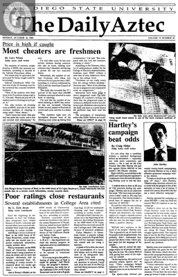 The Daily Aztec: Monday 10/30/1989