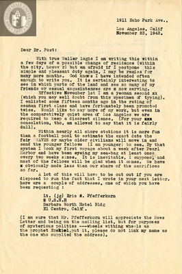 Letter from Jack O. Waller, 1942