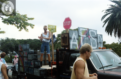 AIDS Foundation of San Diego float in Pride Parade, 1991