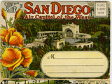 Foldout picture postcard of San Diego, California