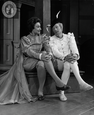 Unidentified actor and actress in Twelfth Night, 1961
