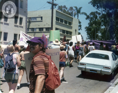 Marchers in Pride parade, 1976