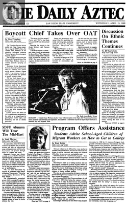 The Daily Aztec: Wednesday 04/19/1989