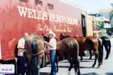 Wells Fargo Bank horses at Pride parade, 1999