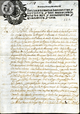 Urrutia de Vergara Papers, page 25, folder 12, volume 2, 1641