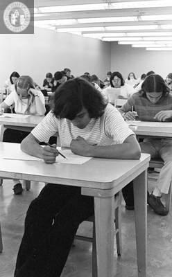 Students taking an examination